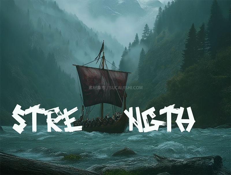 Viking现代美感手刷字体